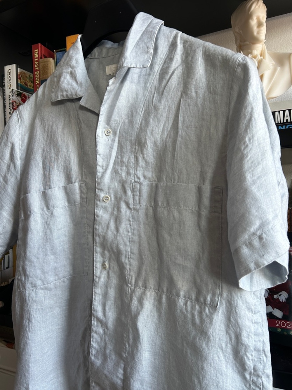 Cos Linen Short sleeve Small Light Blue
